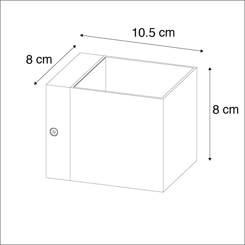 Candeeiro de parede moderno preto com efeito de luz - Transfer Design,Industrial,Moderno