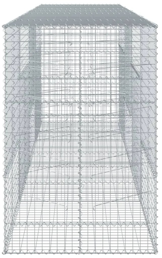Cesto gabião com cobertura 400x100x150 cm ferro galvanizado