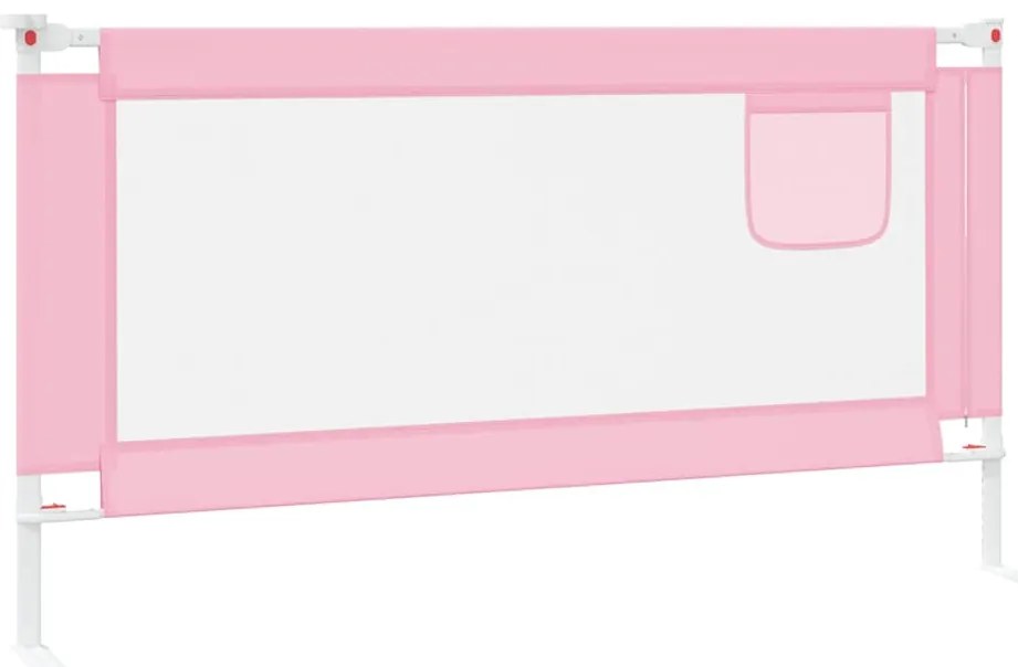Barra de segurança p/ cama infantil tecido 160x25 cm rosa