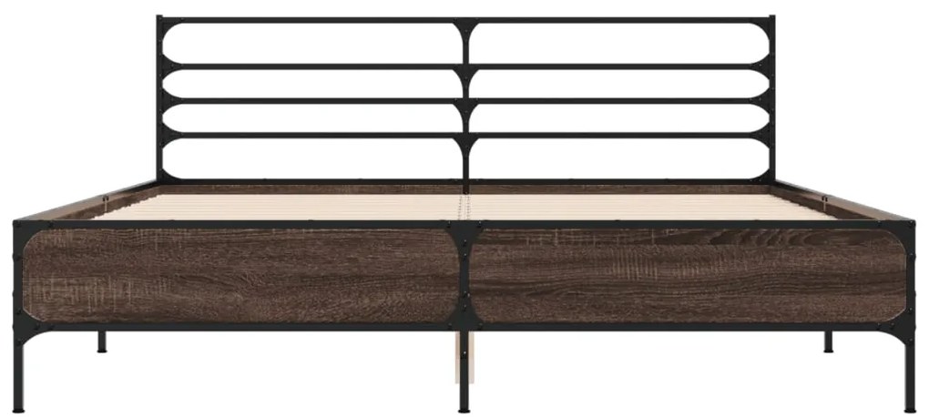 Estrutura de cama 150x200cm derivados madeira/metal