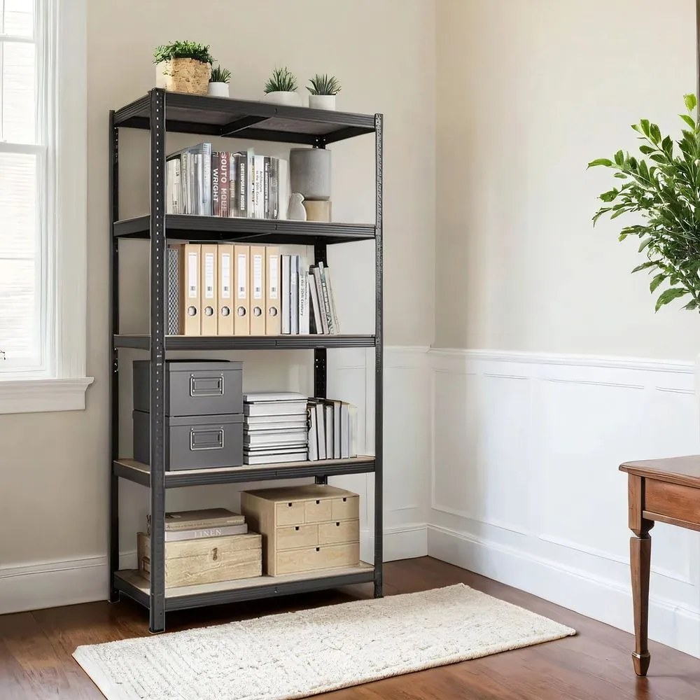 Estante para cargas pesadas 50 x 100 x 200 cm cinzento + preto