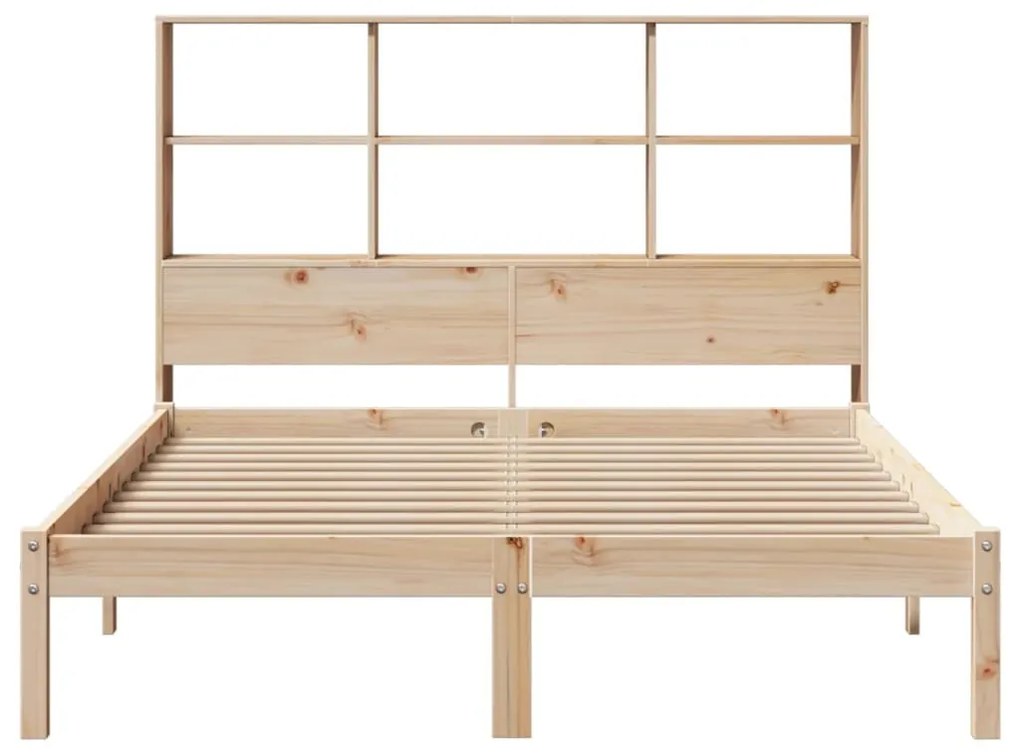 Cama com estante sem colchão 160x200 cm pinho maciço