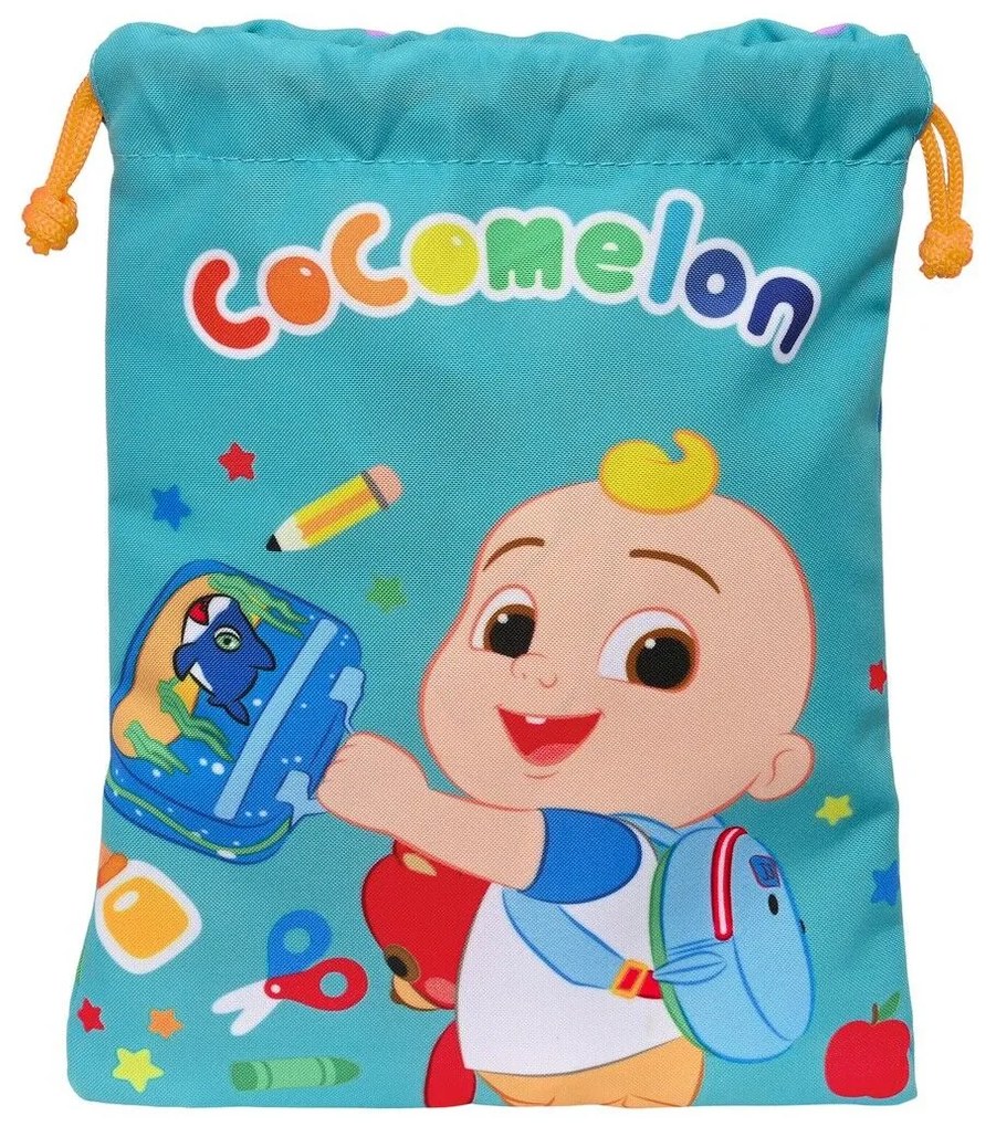 Bolsinha de Merenda Cocomelon Back To Class Azul Claro