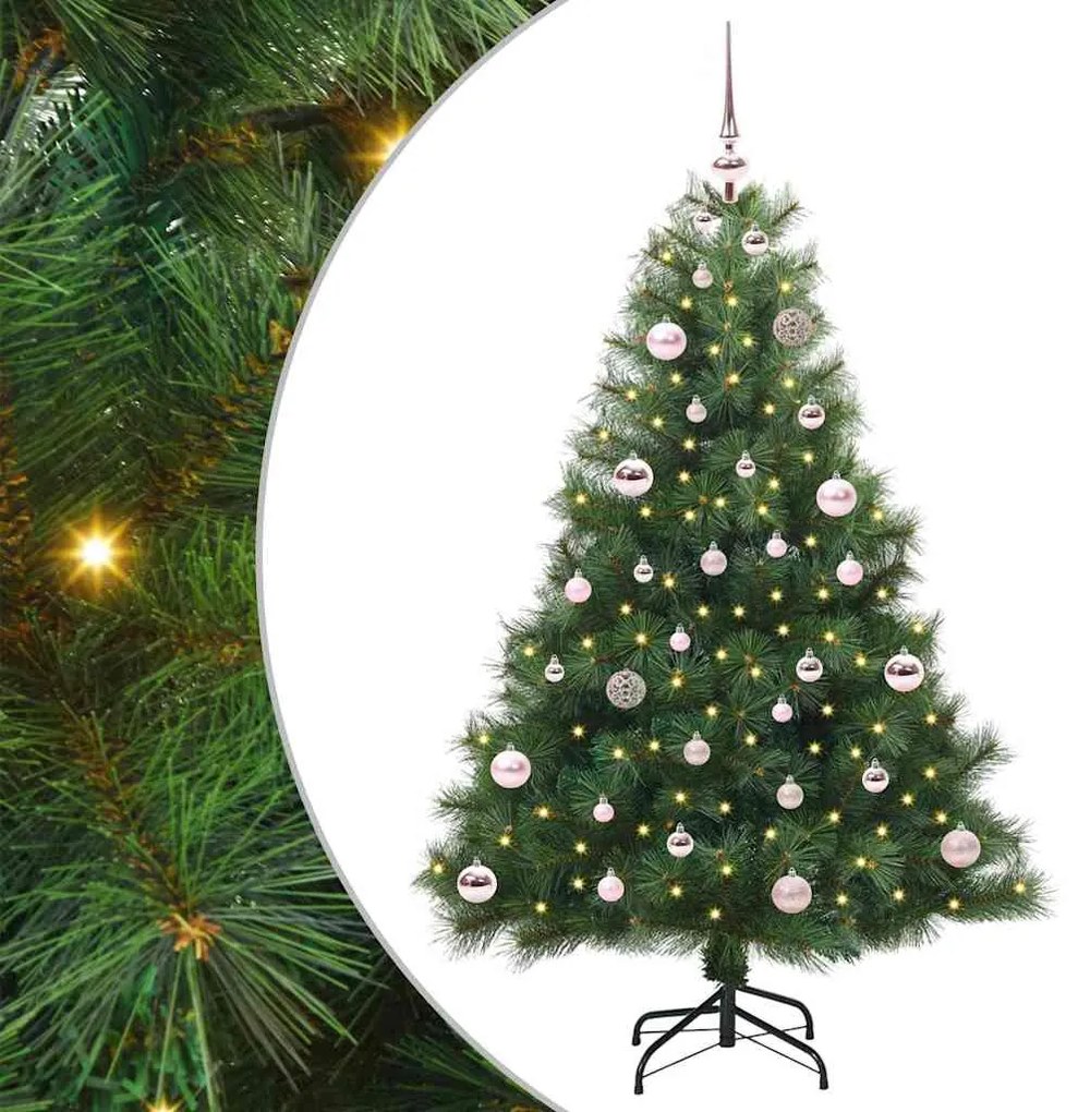 vidaXL Árvore de Natal Artificial com 150 LEDs Verde 150 cm PE e PVC