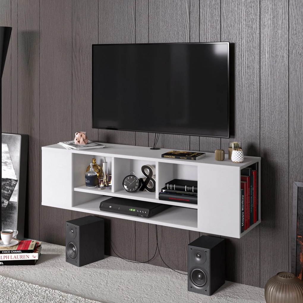 Móvel TV Paldi – Branco – 135x39x35,2 cm