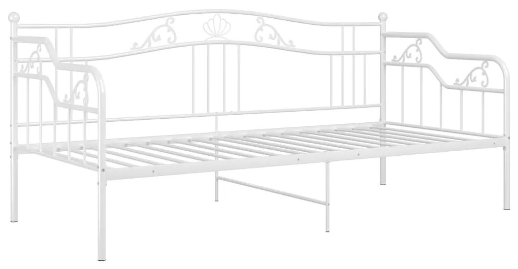 Sofá-cama 90x200 cm metal branco