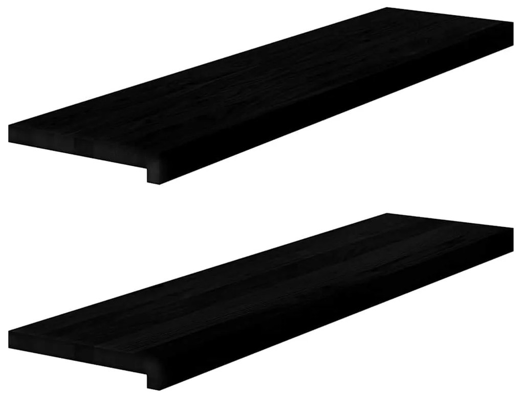 vidaXL Soleiras da janela 2 pcs 100x30x2 cm carvalho castanho-escuro