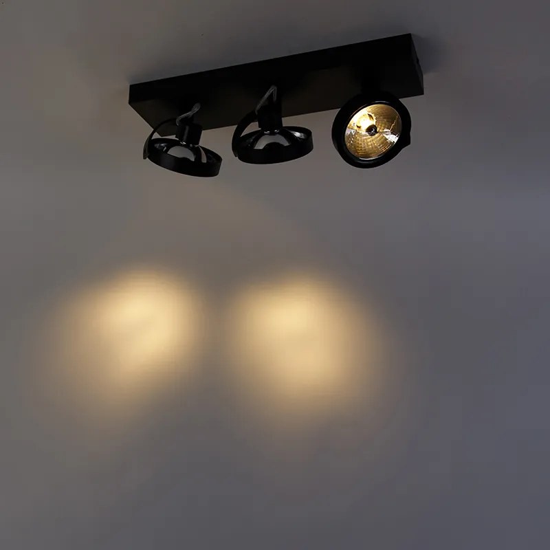 Projetores design preto ajustáveis 3 luzes - Go