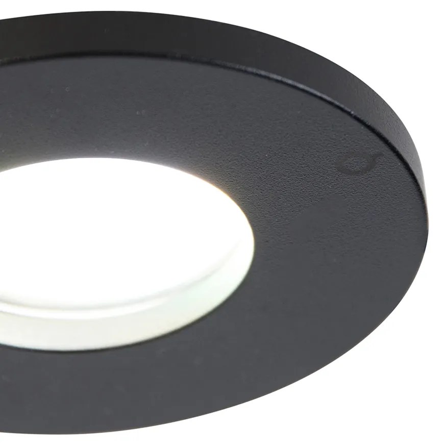 LED Foco de teto para casa de banho inteligente preto com Wi-Fi GU10 - Shed Moderno