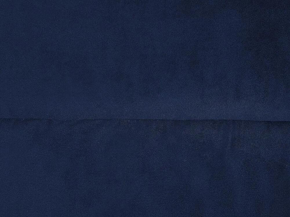 Poltrona reclinável em veludo azul marinho EGERSUND Beliani