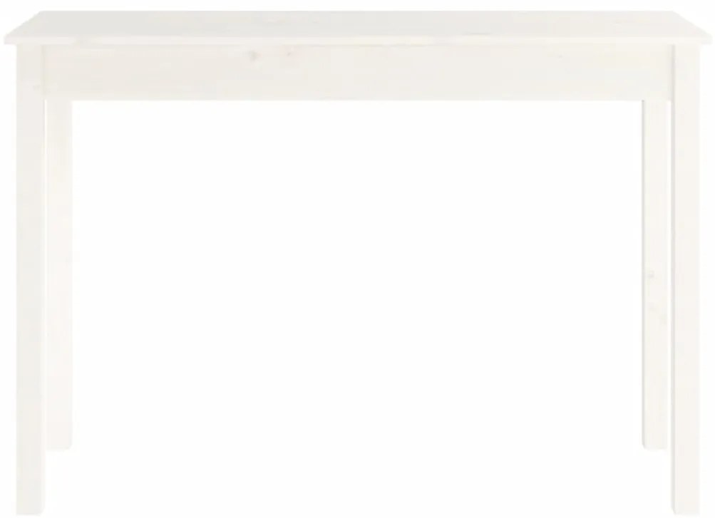 Mesa consola 110x40x75 cm madeira de pinho maciça branco