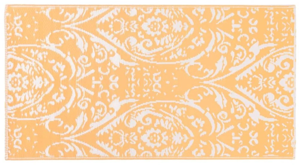 Tapete de exterior 80x150 cm ARAKIL PP laranja e branco