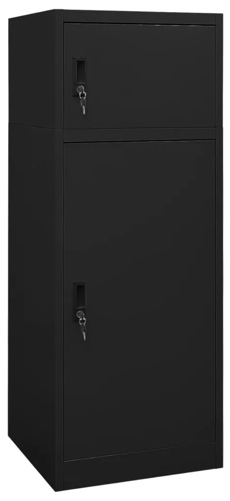 vidaXL Armário para selas 53x53x140 cm aço preto