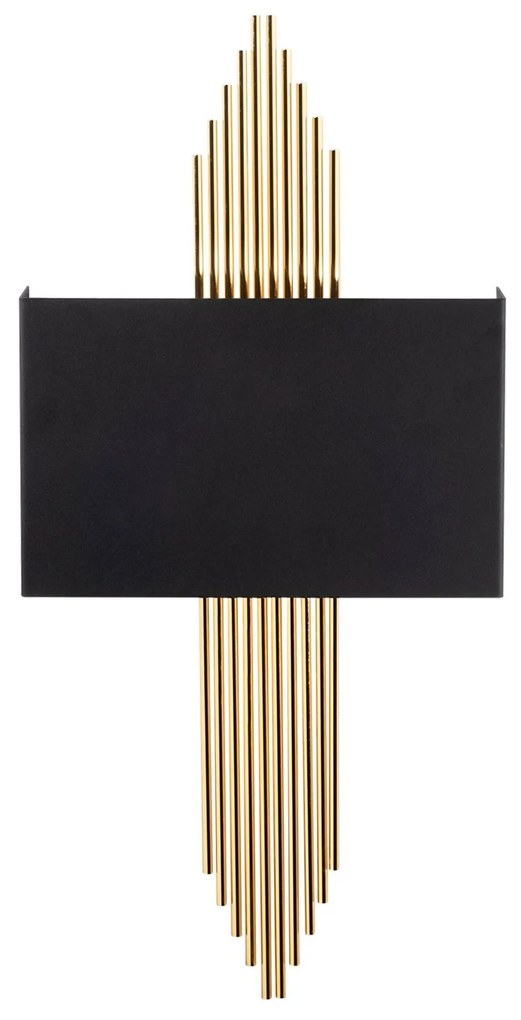 Aplique de Parede 612 – Preto/Dourado – 75 x 10 x 22 cm