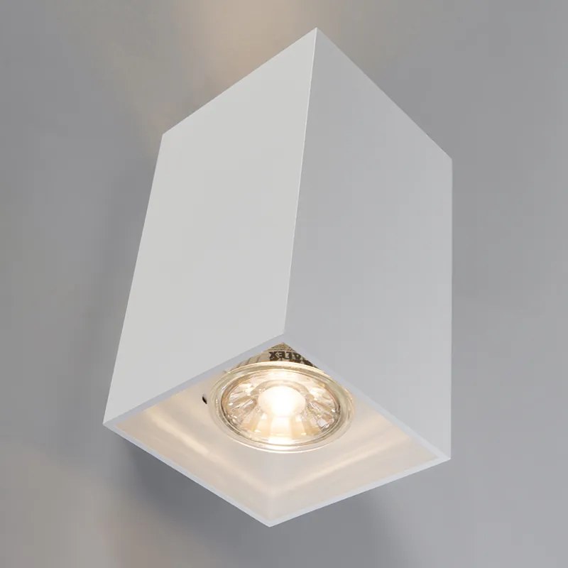 Candeeiro de parede moderno branco quadrado 2 luzes - Sandy Design,Moderno