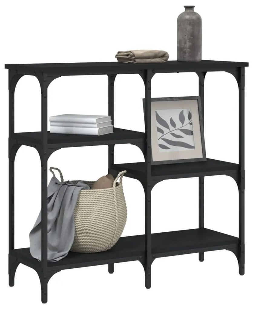 Mesa consola 80x29x75 cm derivados de madeira preto