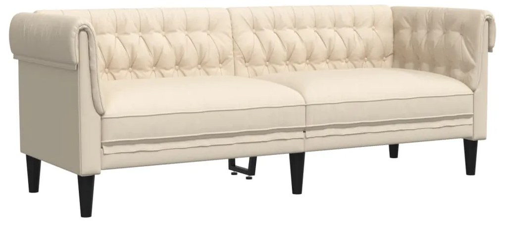 3 pcs conjunto de sofás tecido cor creme