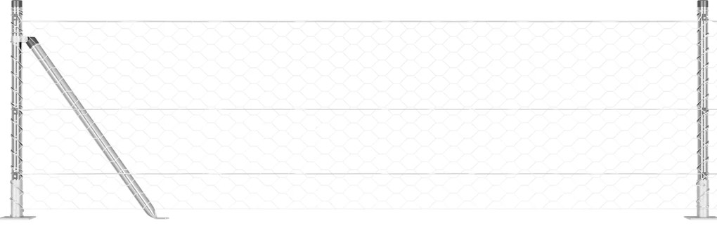 Cerca Hexagonal vidaXL 0.6x50 m de Aço Galvanizado