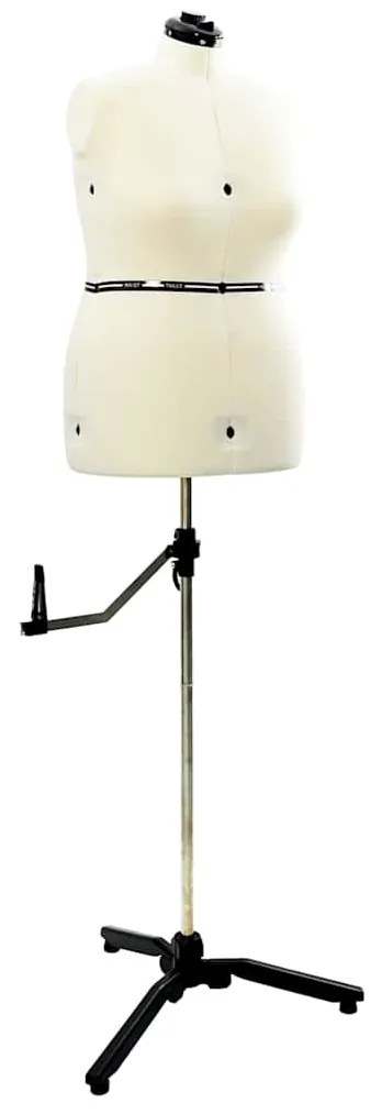 vidaXL Forma de Vestido Ajustável Feminina Creme l Veludo