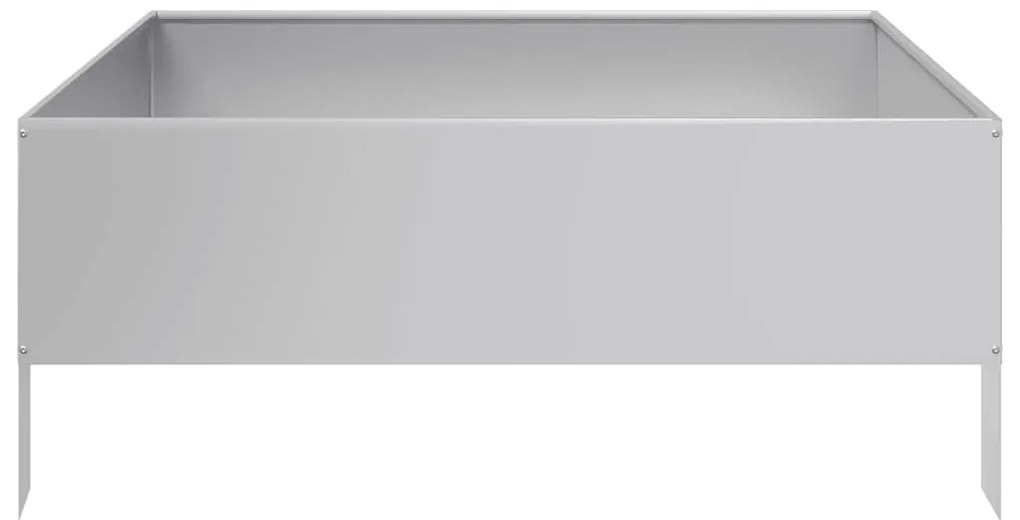 Canteiro elevado de jardim 100x100x25 cm aço galvanizado
