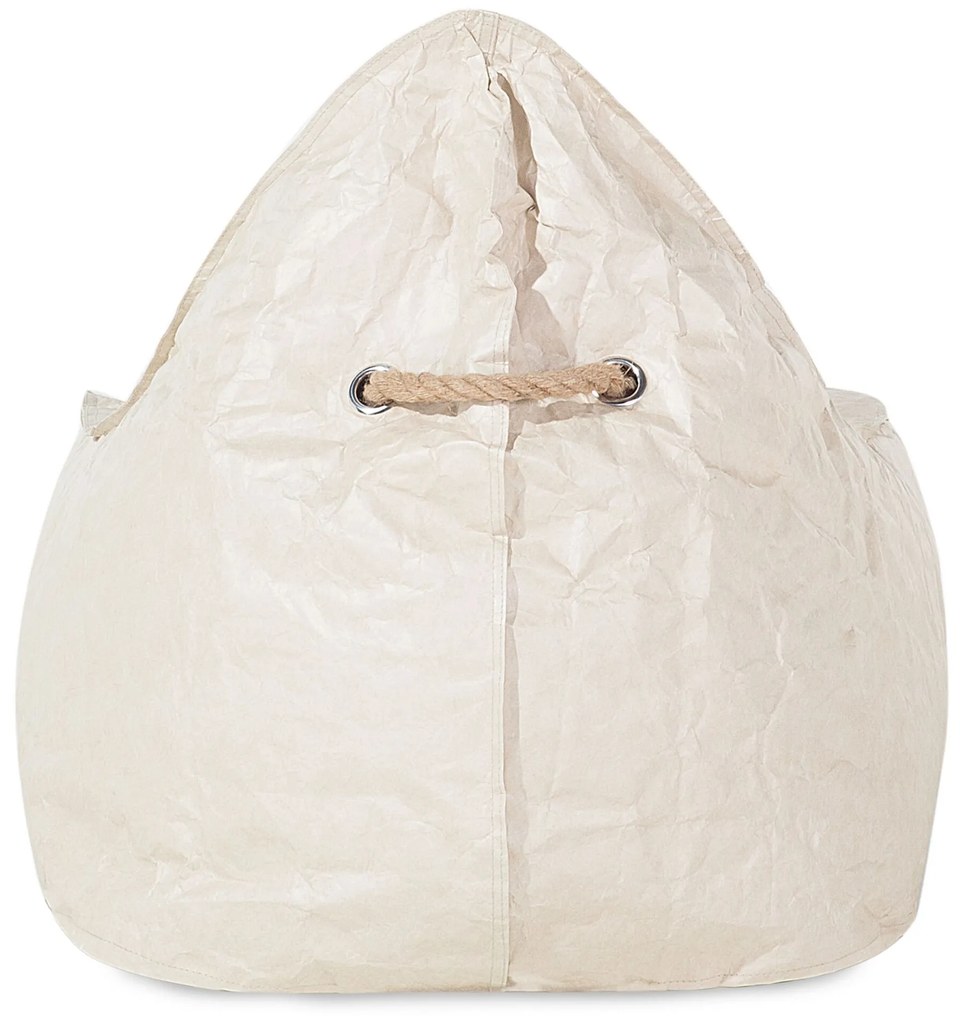 Pufe poltrona creme DROP Beliani