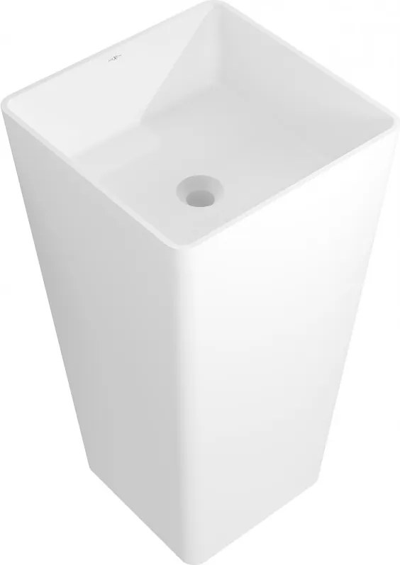Mexen Adora lavatório independente de conglomerado 45 x 45 cm, branco mate - 26564500