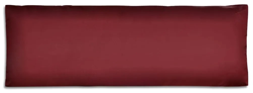 Almofada de assento estofada 120x40x10 cm vermelho tinto