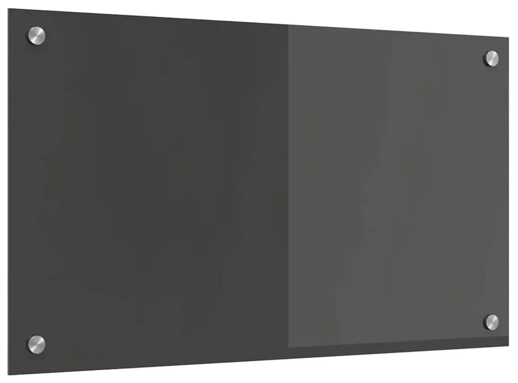 Protetor de parede de cozinha vidaXL Cinza Escuro 70x40x0,6 cm em vidr