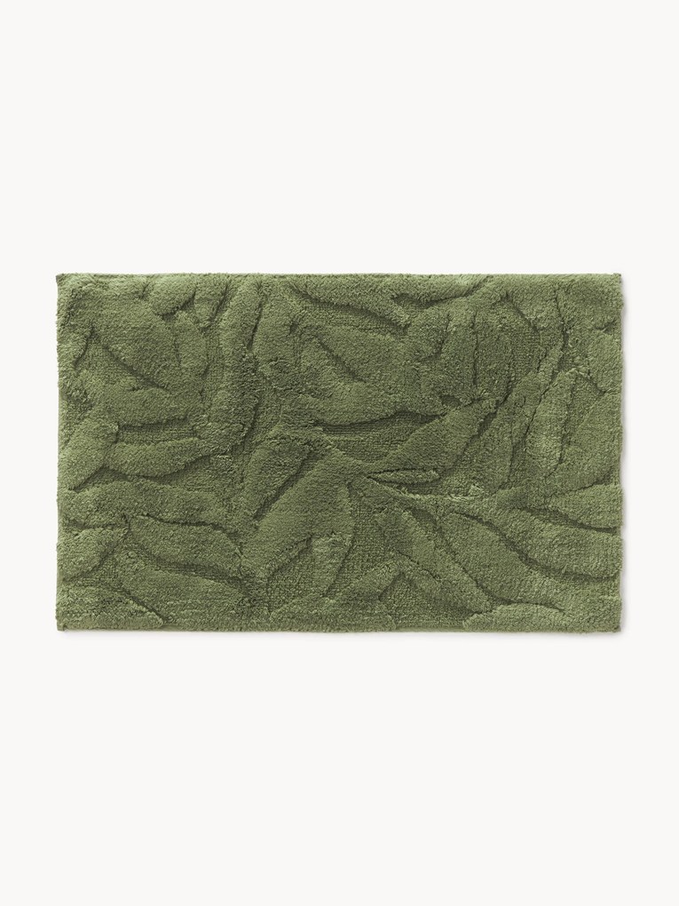 Tapete de banho antiderrapante com relevo Leaf