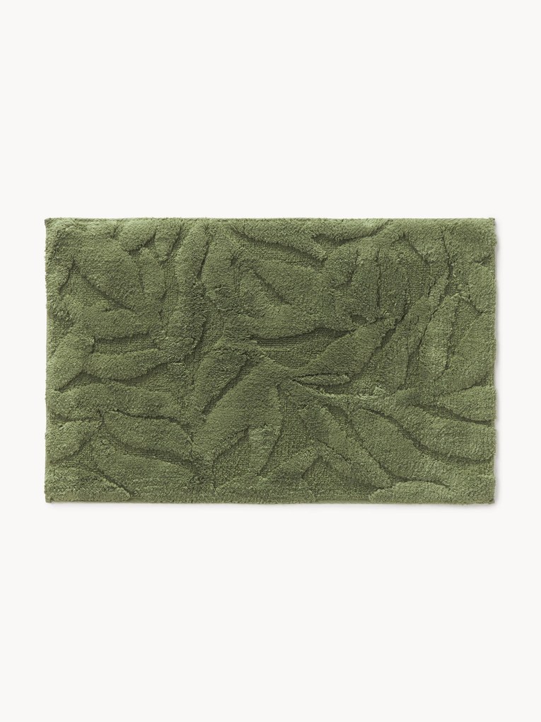 Tapete de casa de banho antiderrapante com relevo Leaf