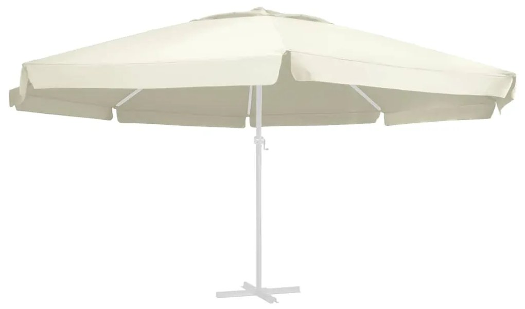 vidaXL Tecido de substituição p/ guarda-sol exterior 610 cm cor areia