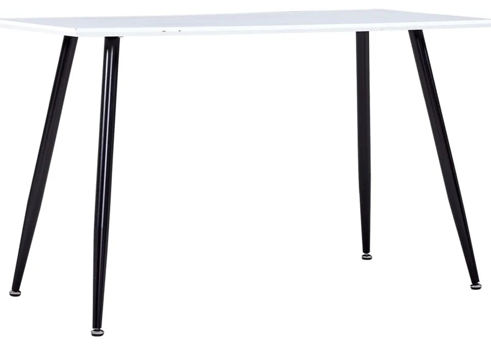 vidaXL Mesa de jantar 120x60x74 cm MDF branco e preto
