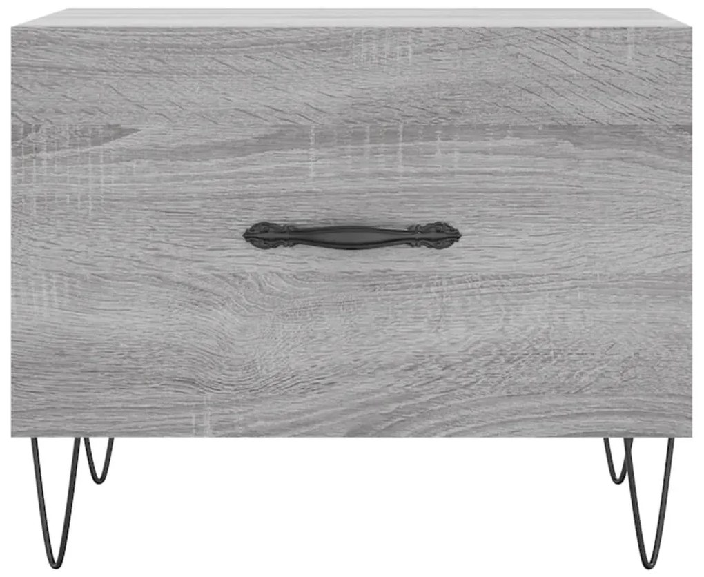 Mesas de centro 2 pcs 50x50x40 cm madeira proc. sonoma cinza