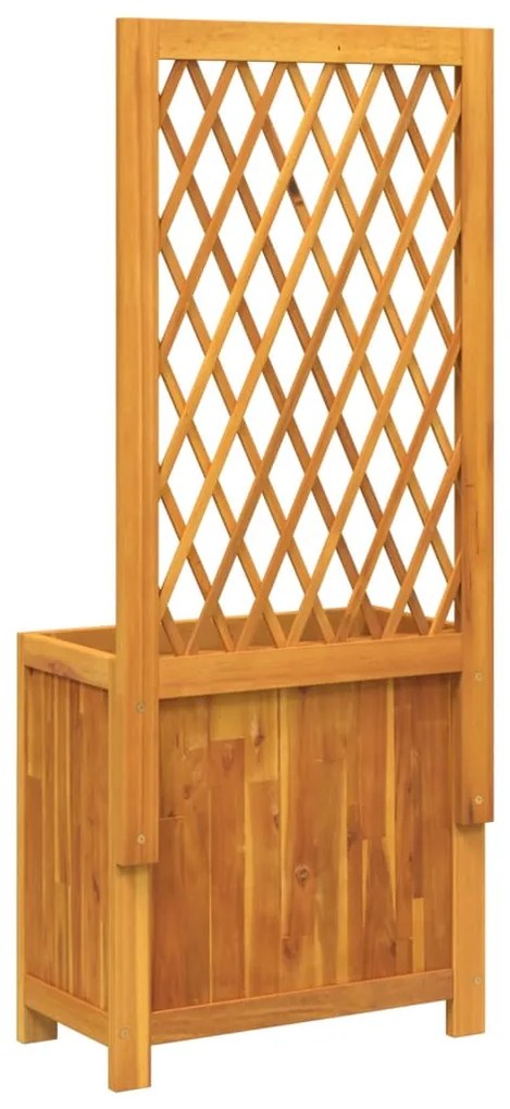 Vaso/floreira c/ treliça 55x29,5x132cm madeira de acácia maciça