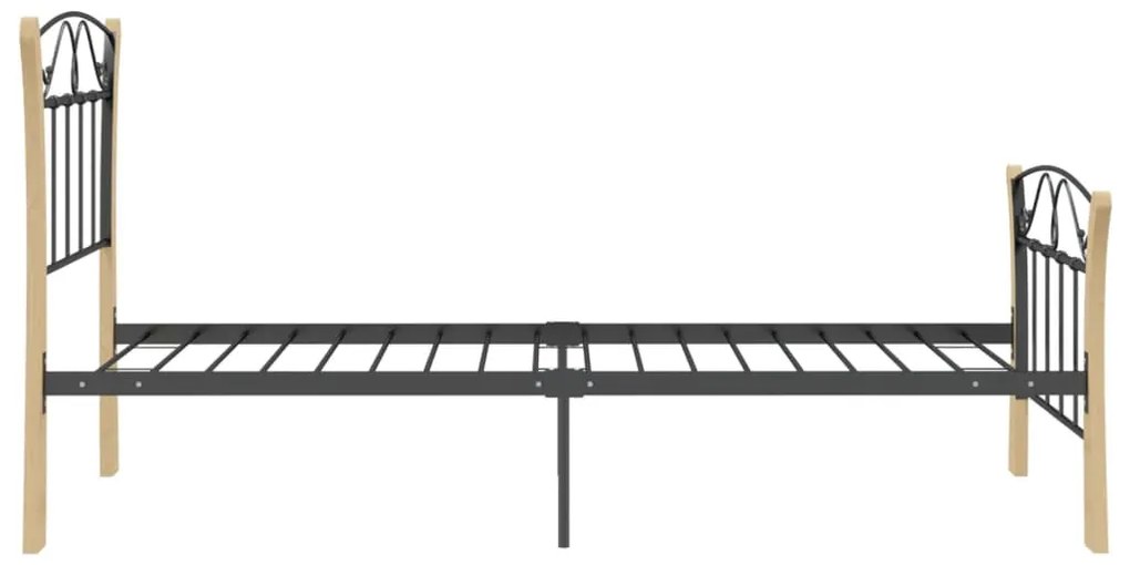 Estrutura de cama 90x200 cm metal preto