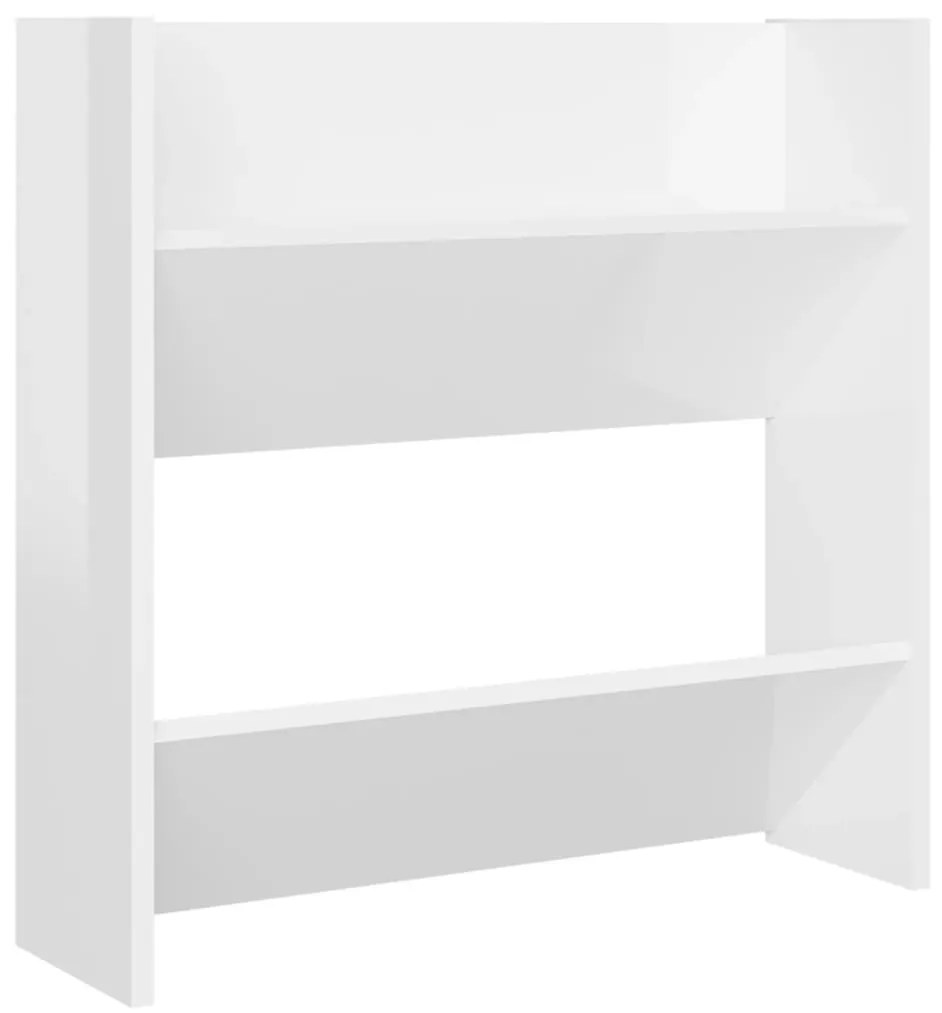 Sapateiras de parede 4pcs derivados de madeira branco brilhante