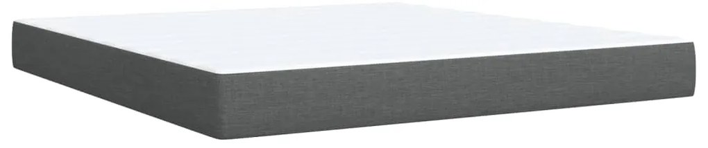 Cama com molas/colchão 180x200 cm tecido cinzento-escuro
