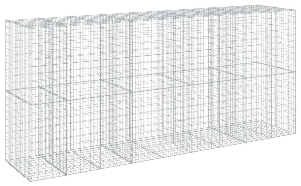 Cesto gabião com cobertura 450x100x200 cm ferro galvanizado