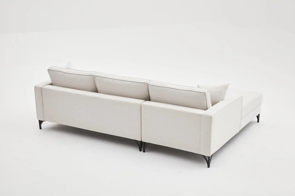 Sofá de Canto Berlin – Creme – 258x83x181 cm