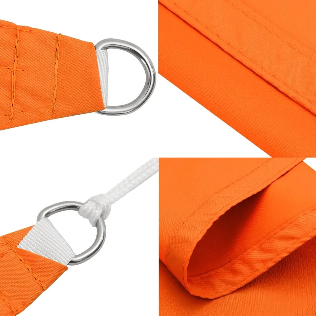 Para-sol estilo vela tecido oxford triangular 4x5x5 m laranja