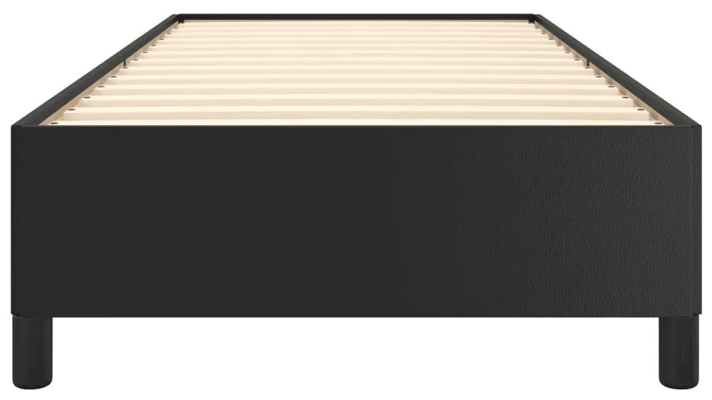 Estrutura de cama 80x200 cm couro artificial preto
