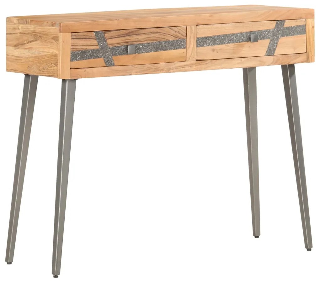 Mesa consola 90x30x75 cm madeira de acácia maciça