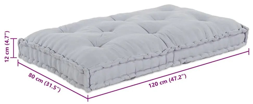 Almofada para Sofá em Paletes Cinzeto Standard Algodão