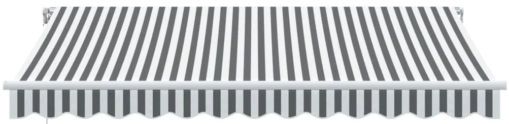 Toldo retrátil manual com luzes LED 350x250 cm antracite/branco