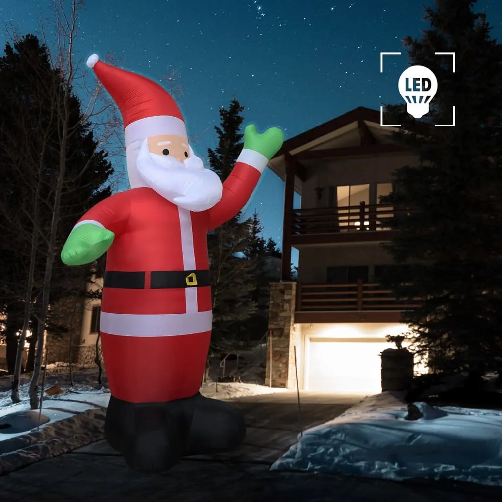 vidaXL Pai Natal insuflável LED IP20 600 cm XXL