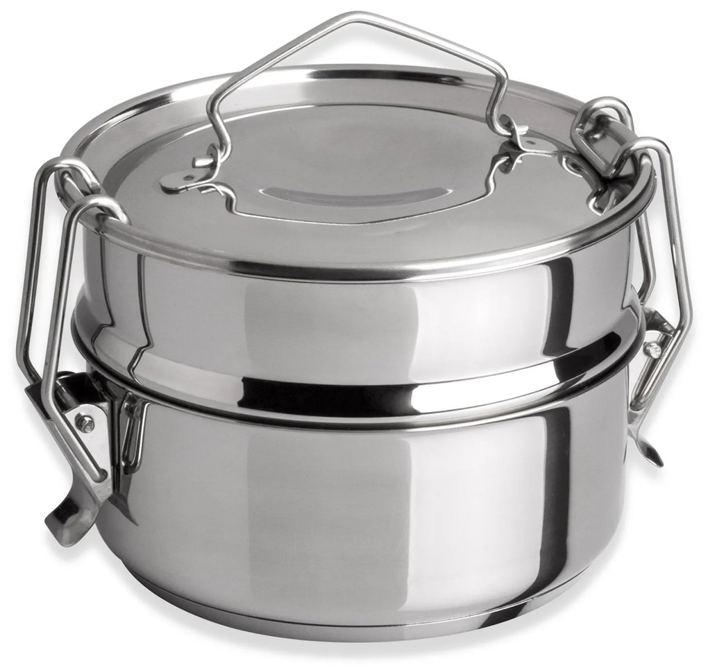 Marmita Inox Fundo Térmico Cookware Dupla 2L 16X12cm