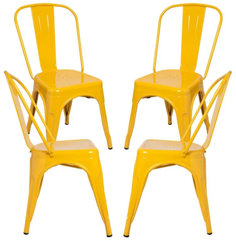 Pack 4 Cadeiras Torix - Amarelo