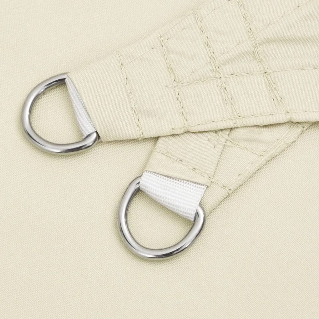 Para-sol estilo vela tecido oxford triangular 3x3x4,24 m creme