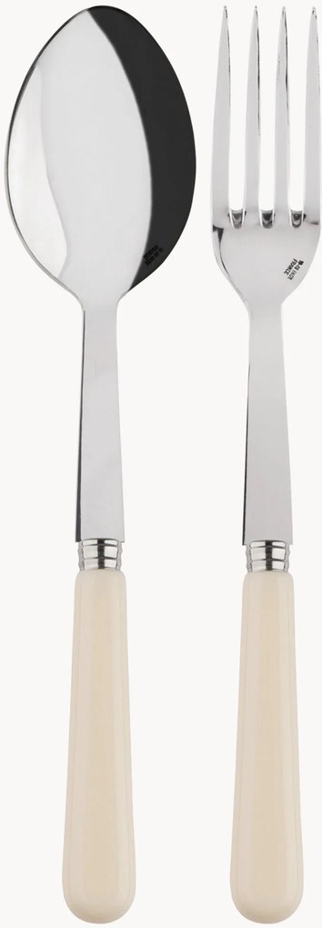Talheres para salada em aço inoxidável altamente polido Pop