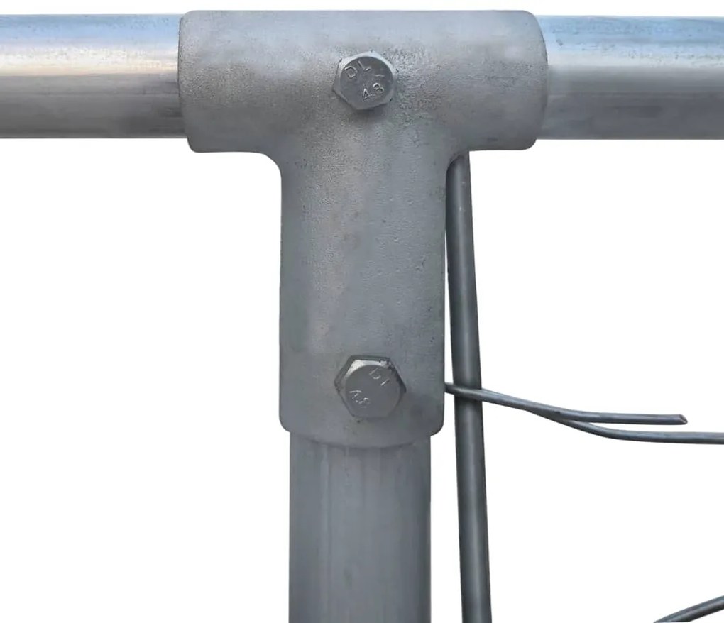 Canil de exterior em aço galvanizado 2x2x1 m